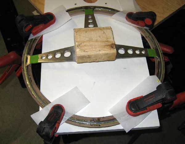 Figure 38: Steel rim clamped into epoxy filled groove